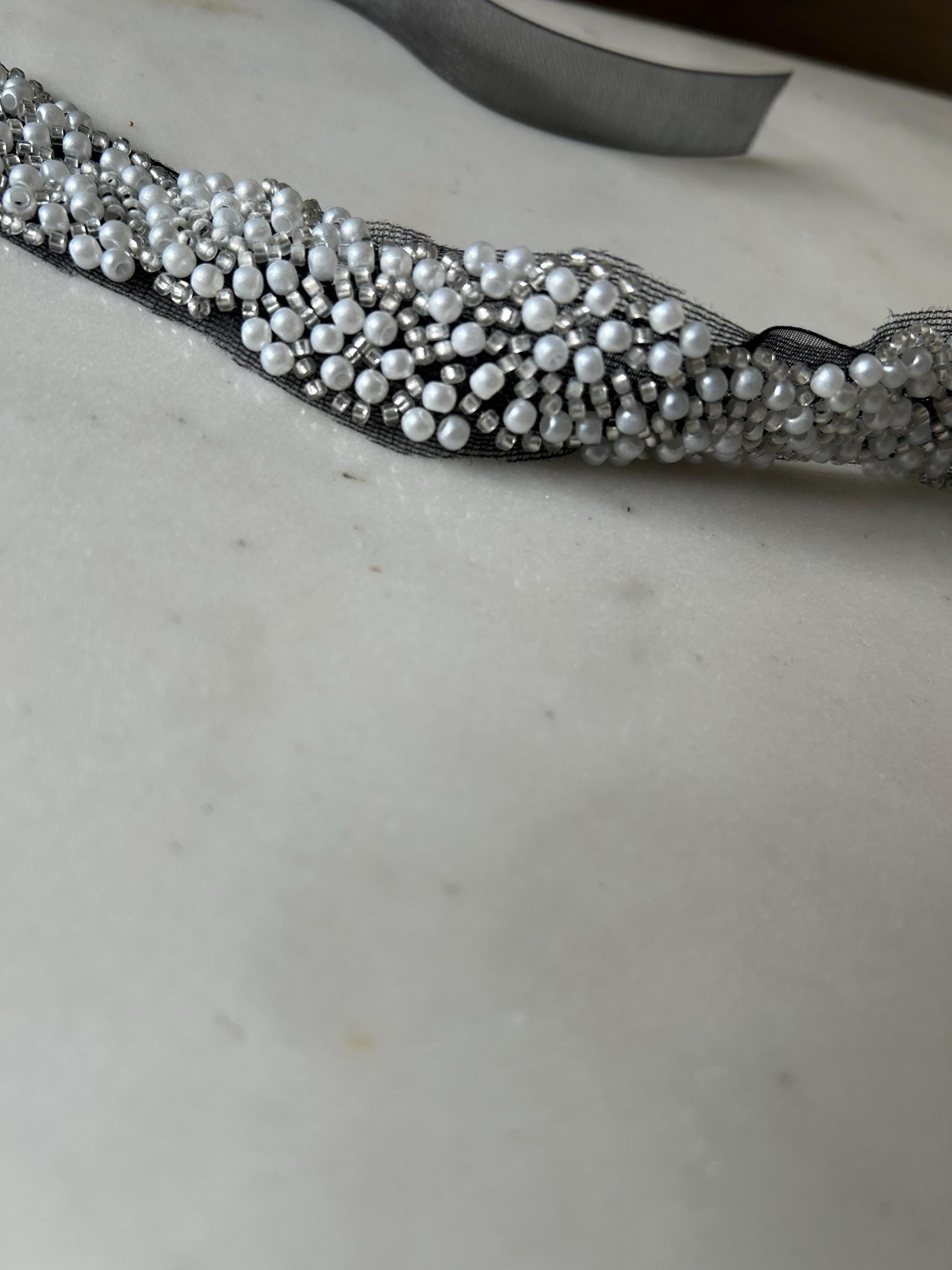 Black & White Beads Choker