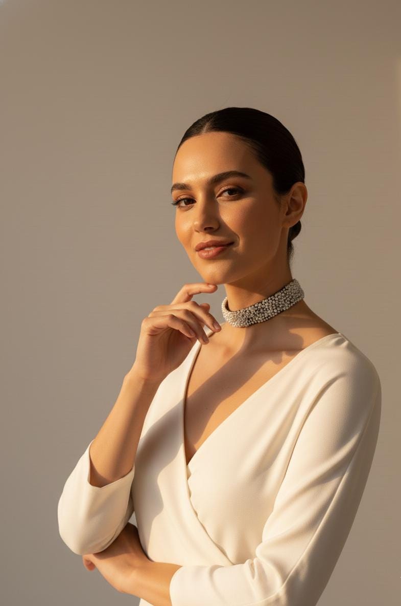 Black & White Beads Choker