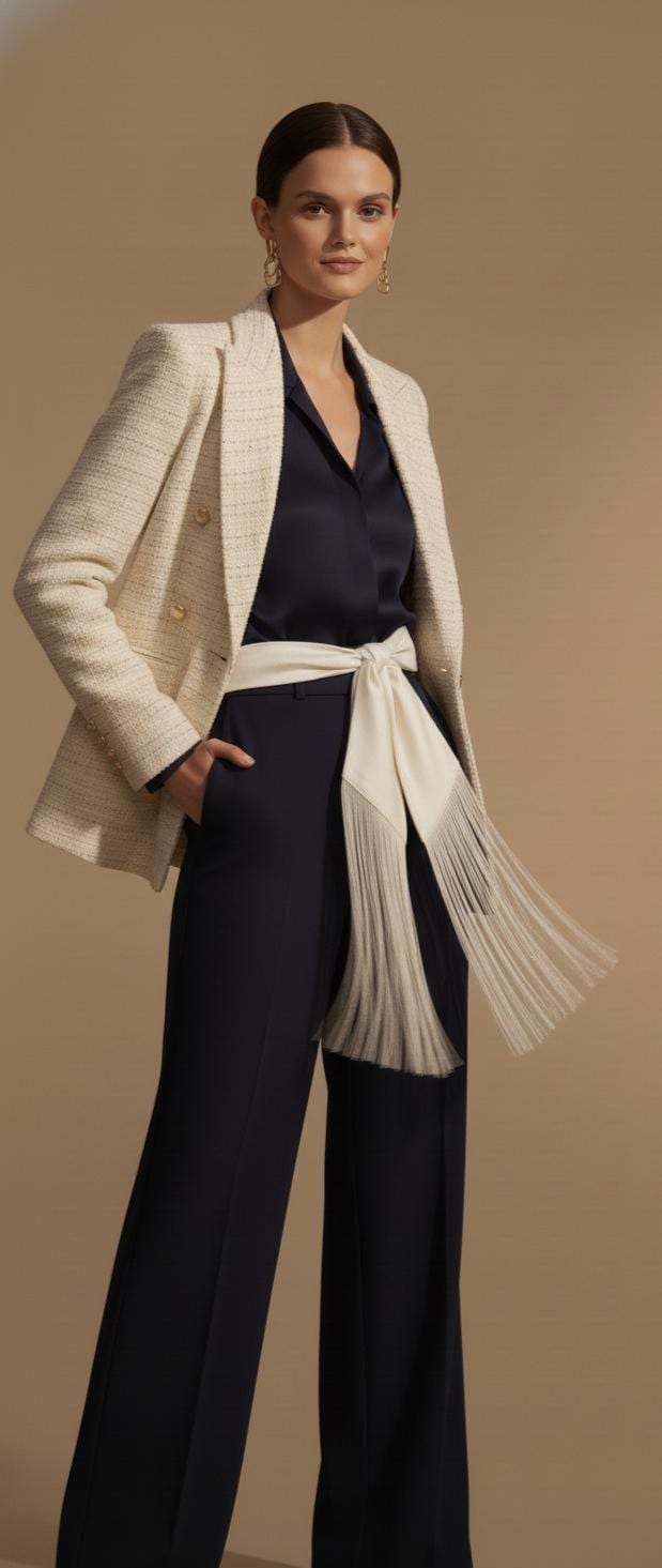 Linen Belt Fringe Flecolet