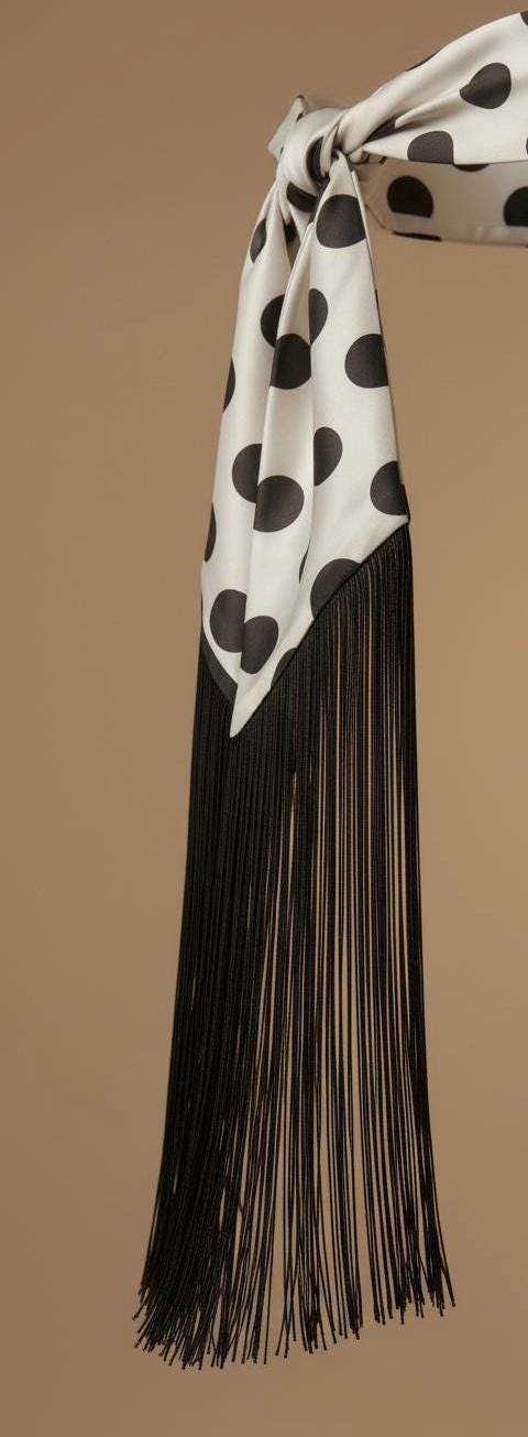 Polka Dots Flecolet Fringe Belt