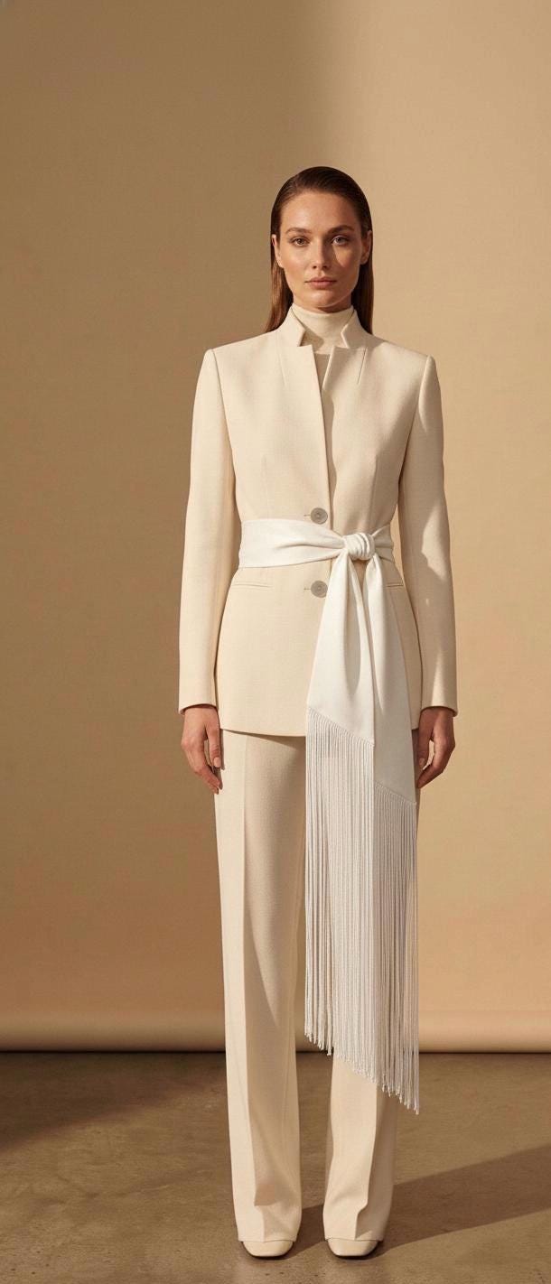 Linen Belt Fringe Flecolet