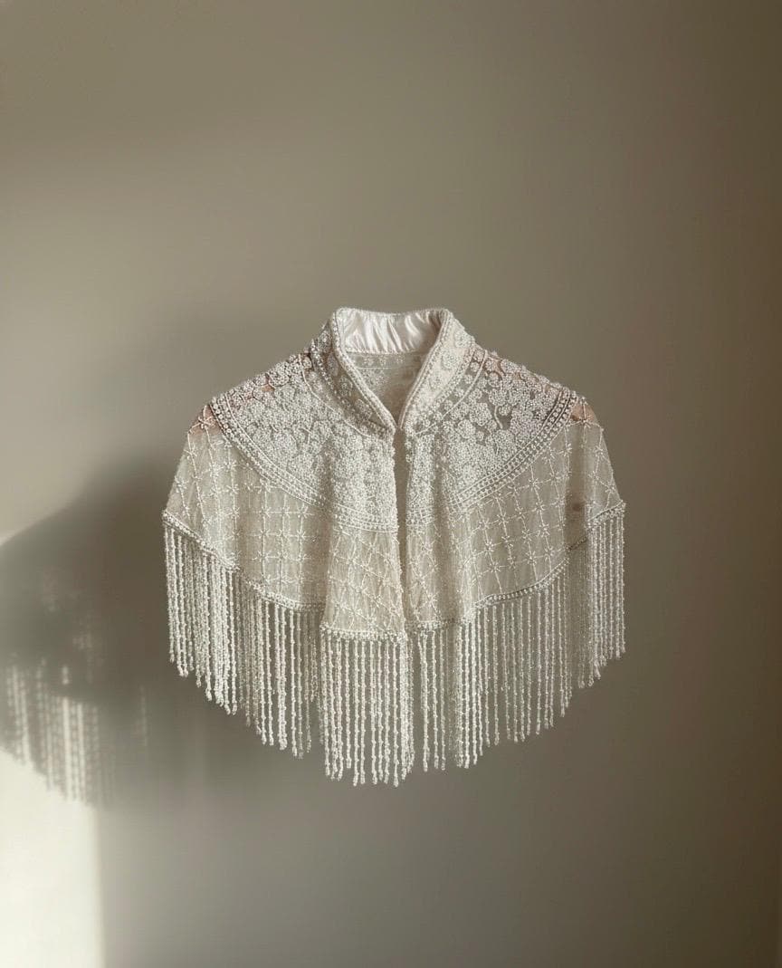Luxury Pearl Flecolet Cape