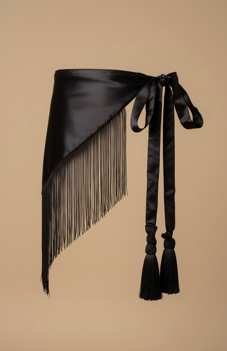 Transforme Belt Fringe Black