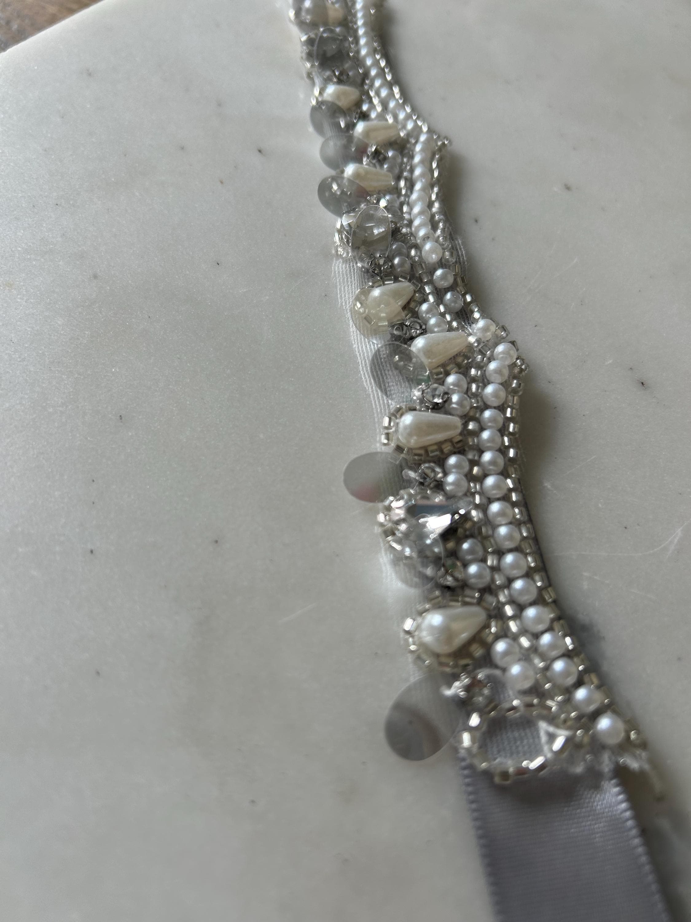 Rhinestone Wave Choker