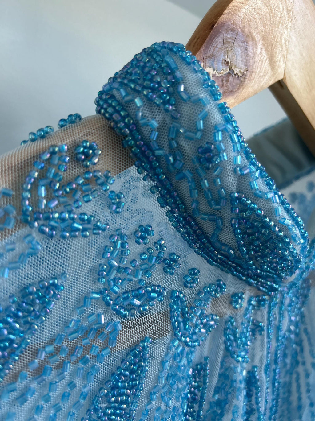 Luxury Beaded Blue Flecolet