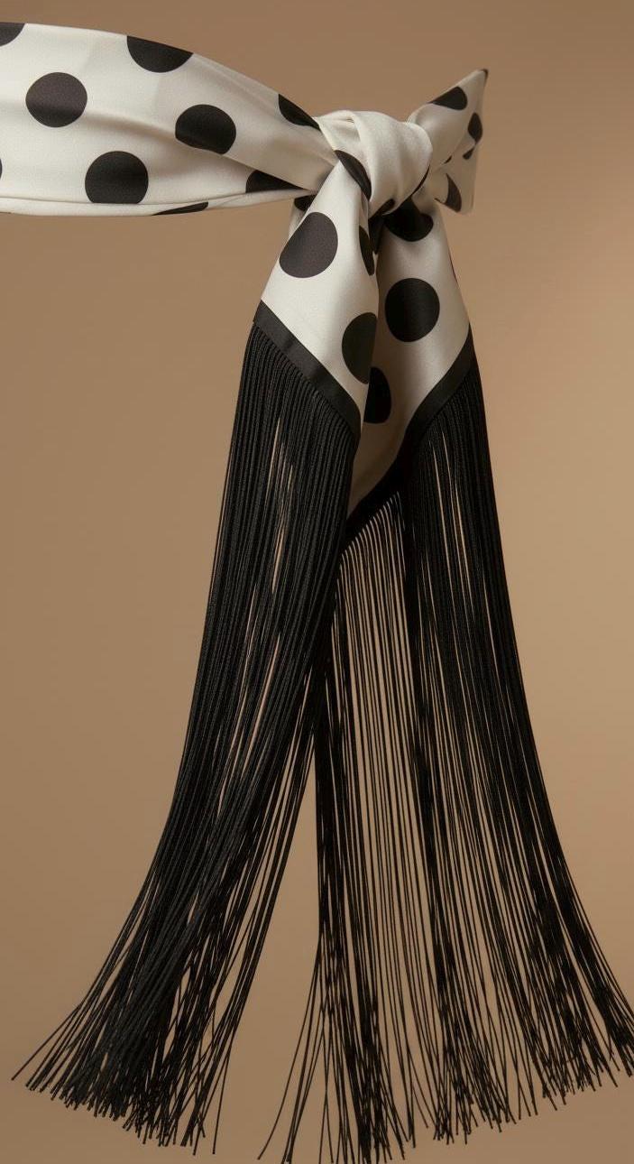 Polka Dots Flecolet Fringe Belt