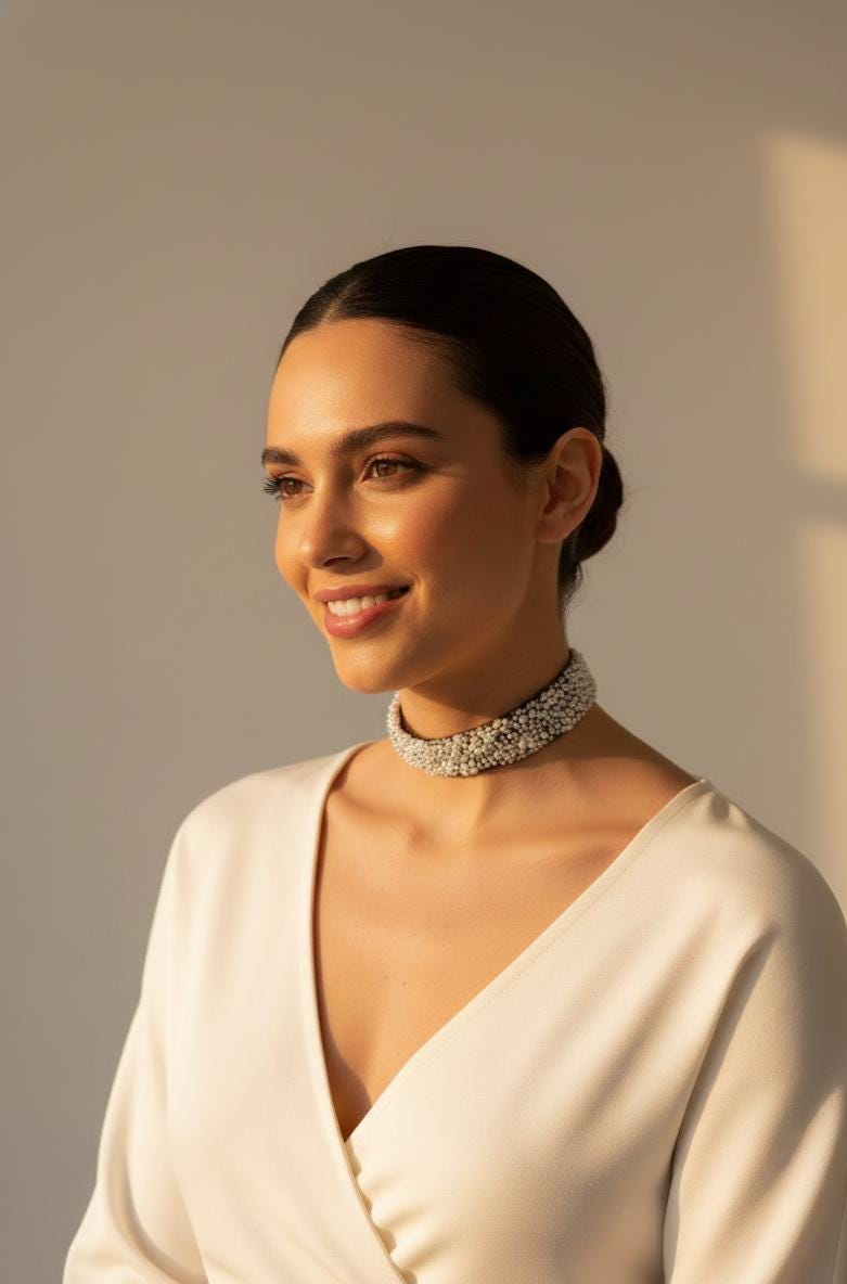 Black & White Beads Choker