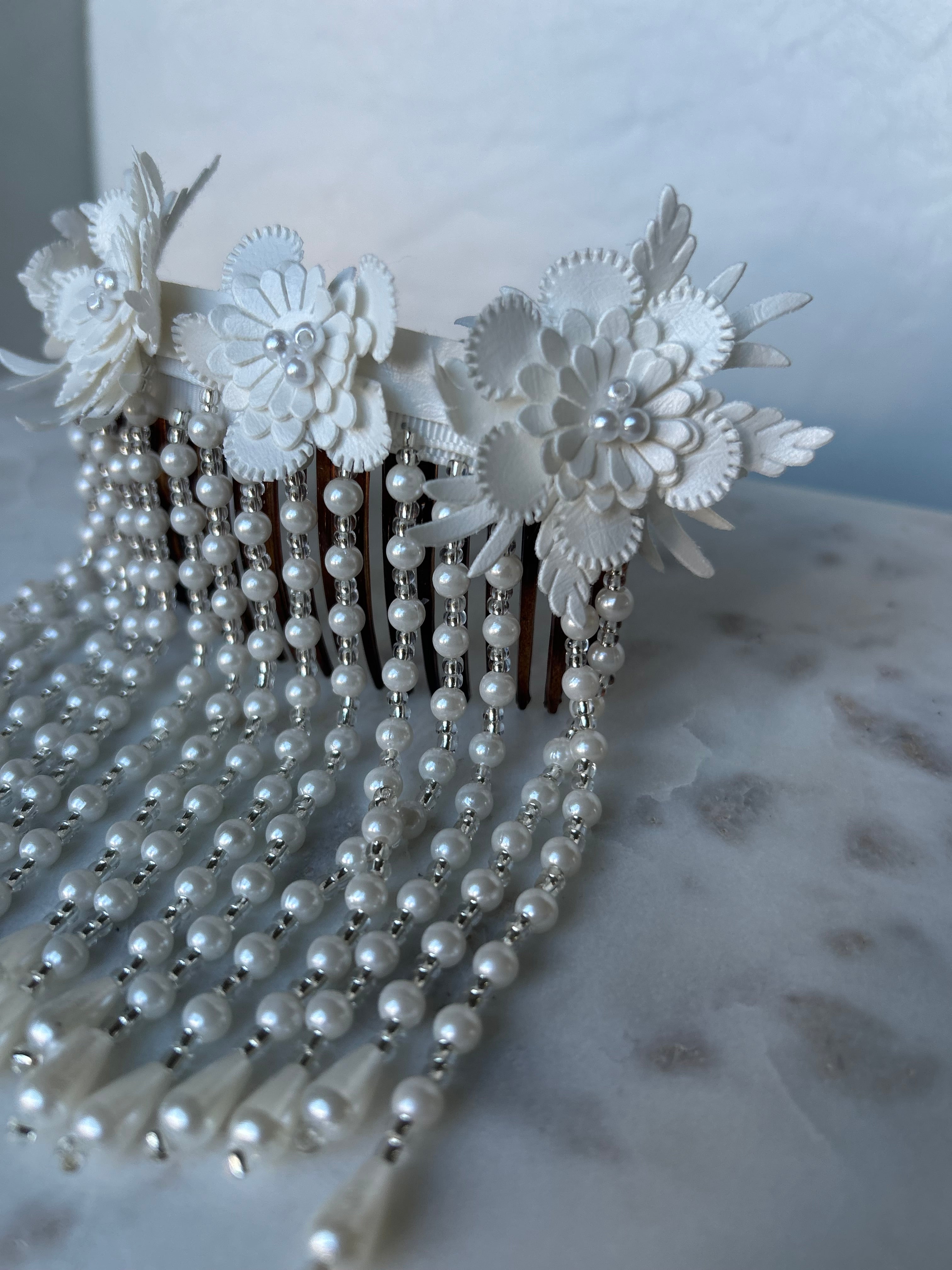 Pearl Waterfall Hair piece