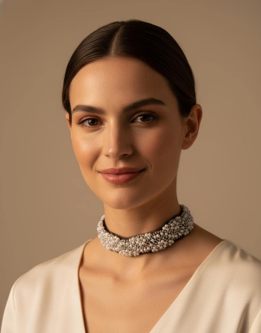 Black & White Beads Choker