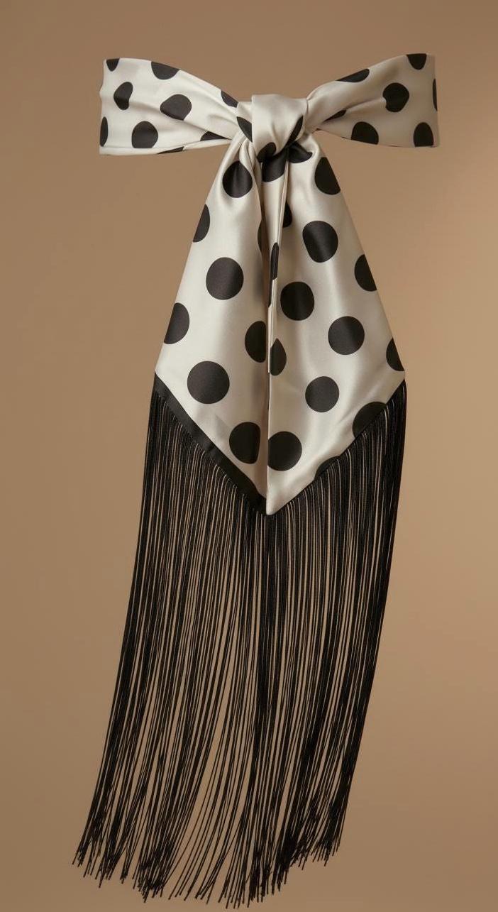 Polka Dots Flecolet Fringe Belt