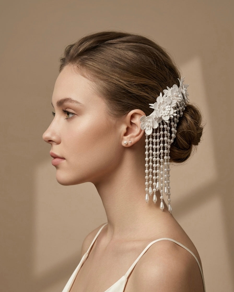 Pearl Waterfall Hair piece