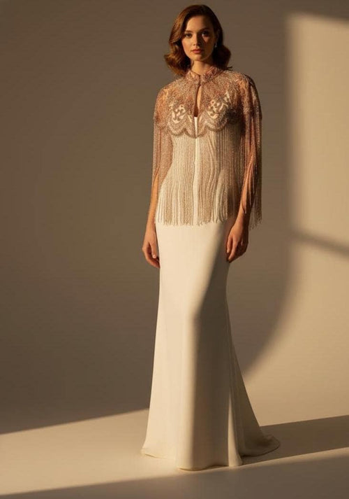 Beaded Blush Flecolet Cape