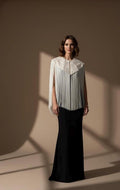 Linen & Embroidery Fringe Flecolet Cape