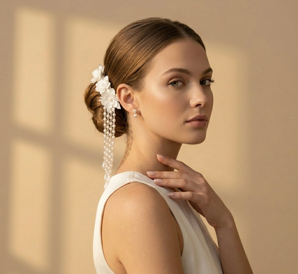 Pearl Waterfall Hair piece