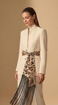 Animal print Silk Fringe Belt