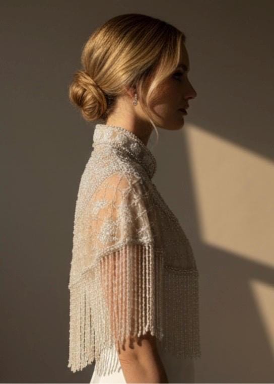 Luxury Pearl Flecolet Cape