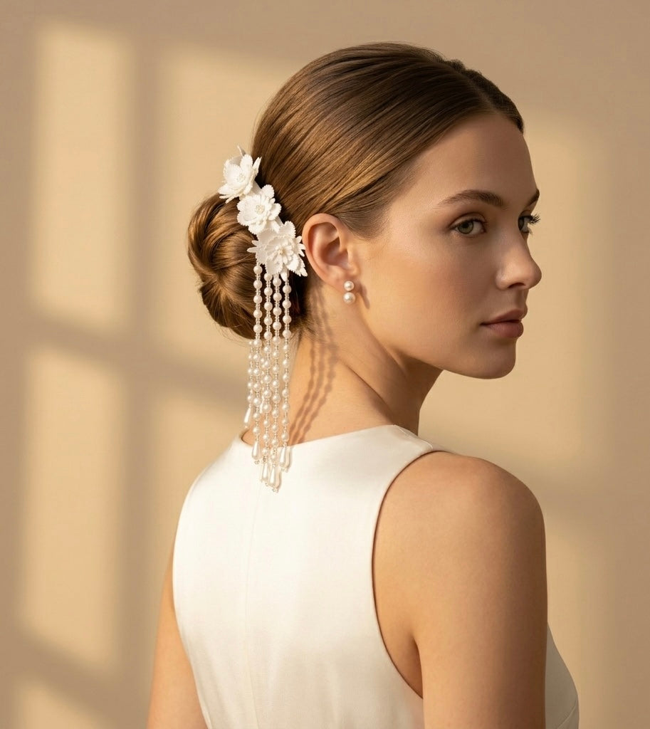 Pearl Waterfall Hair piece