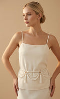 Fringe & Faux Pearl Belt