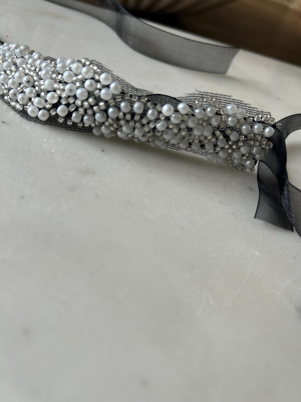 Black & White Beads Choker