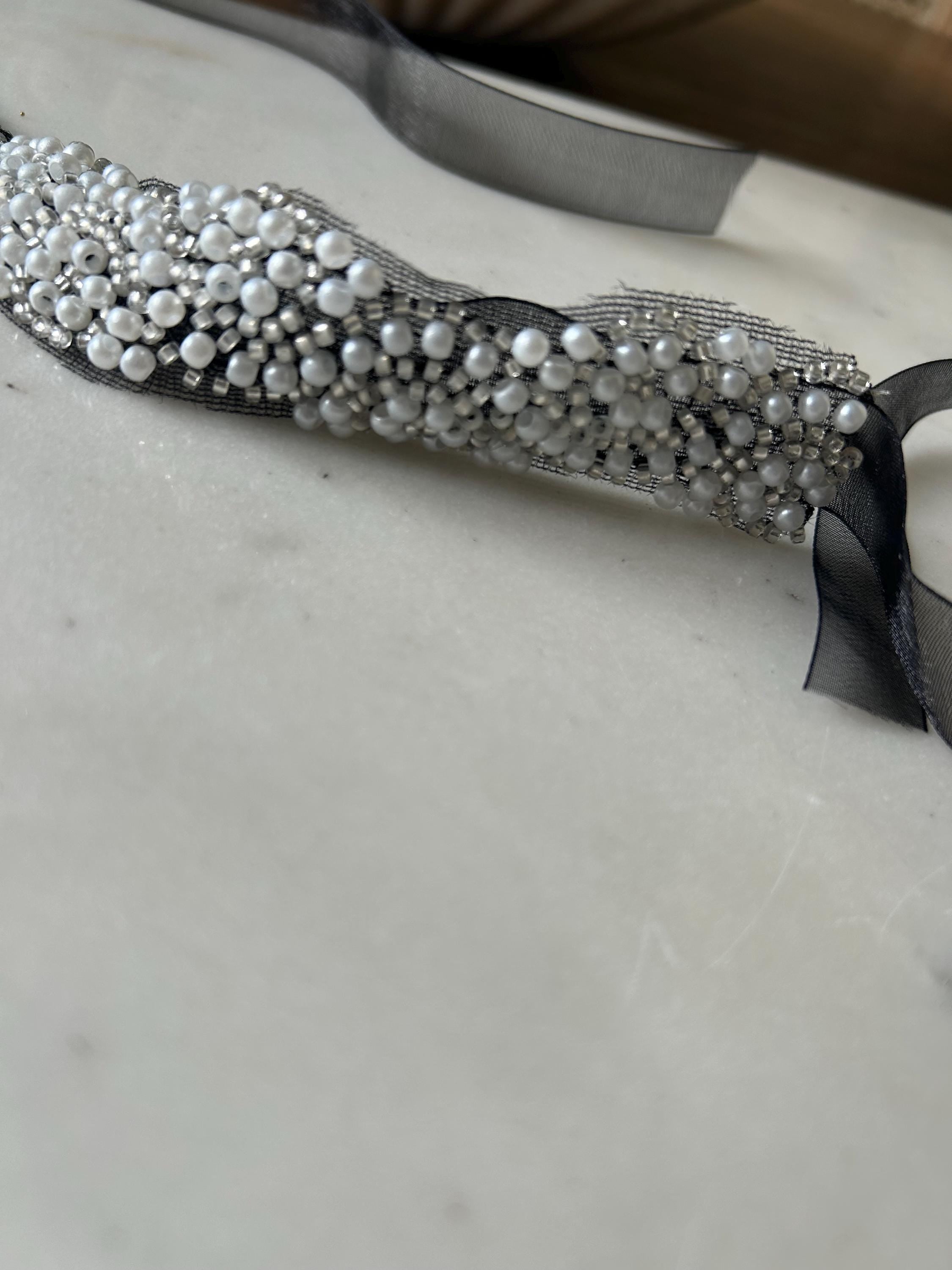 Black & White Beads Choker