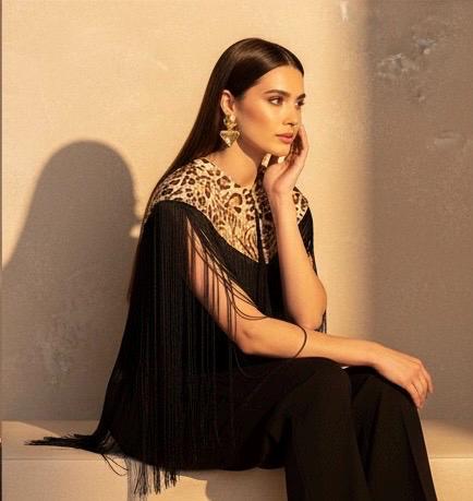 Animal Print Silk Flecolet Cape