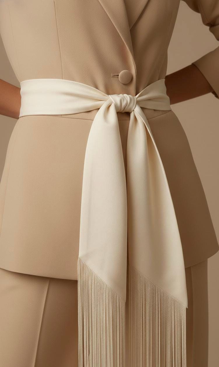 Silk Fringe Flecolet Belt