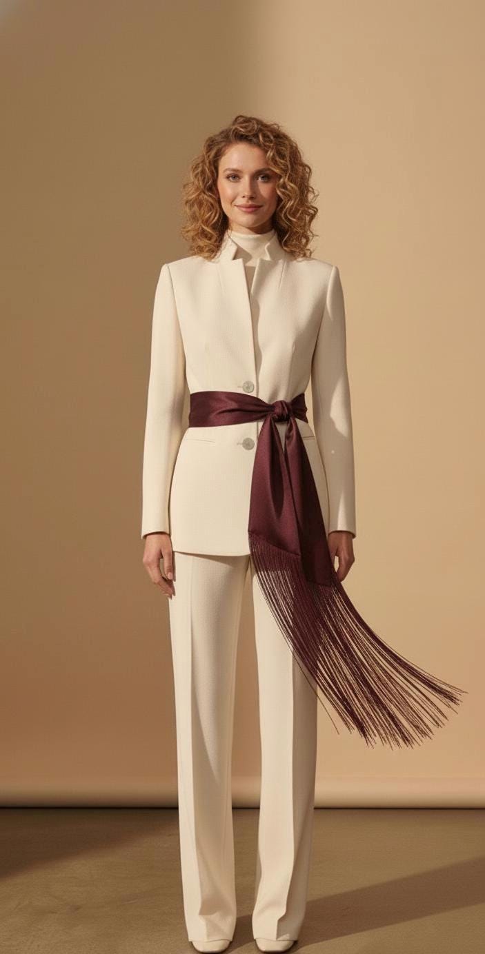 Silk Flecolet Fringe Belt