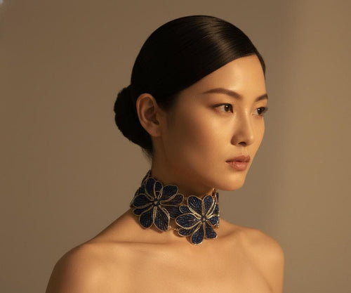 Floral Embroidered Choker