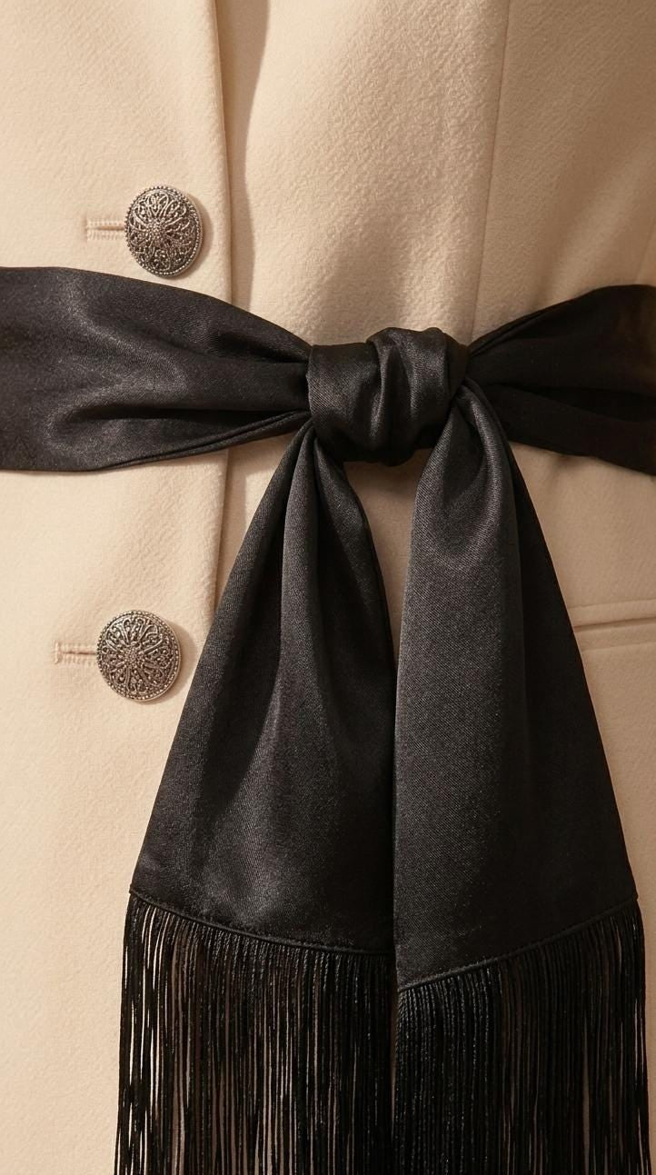 Silk Fringe Flecolet Belt